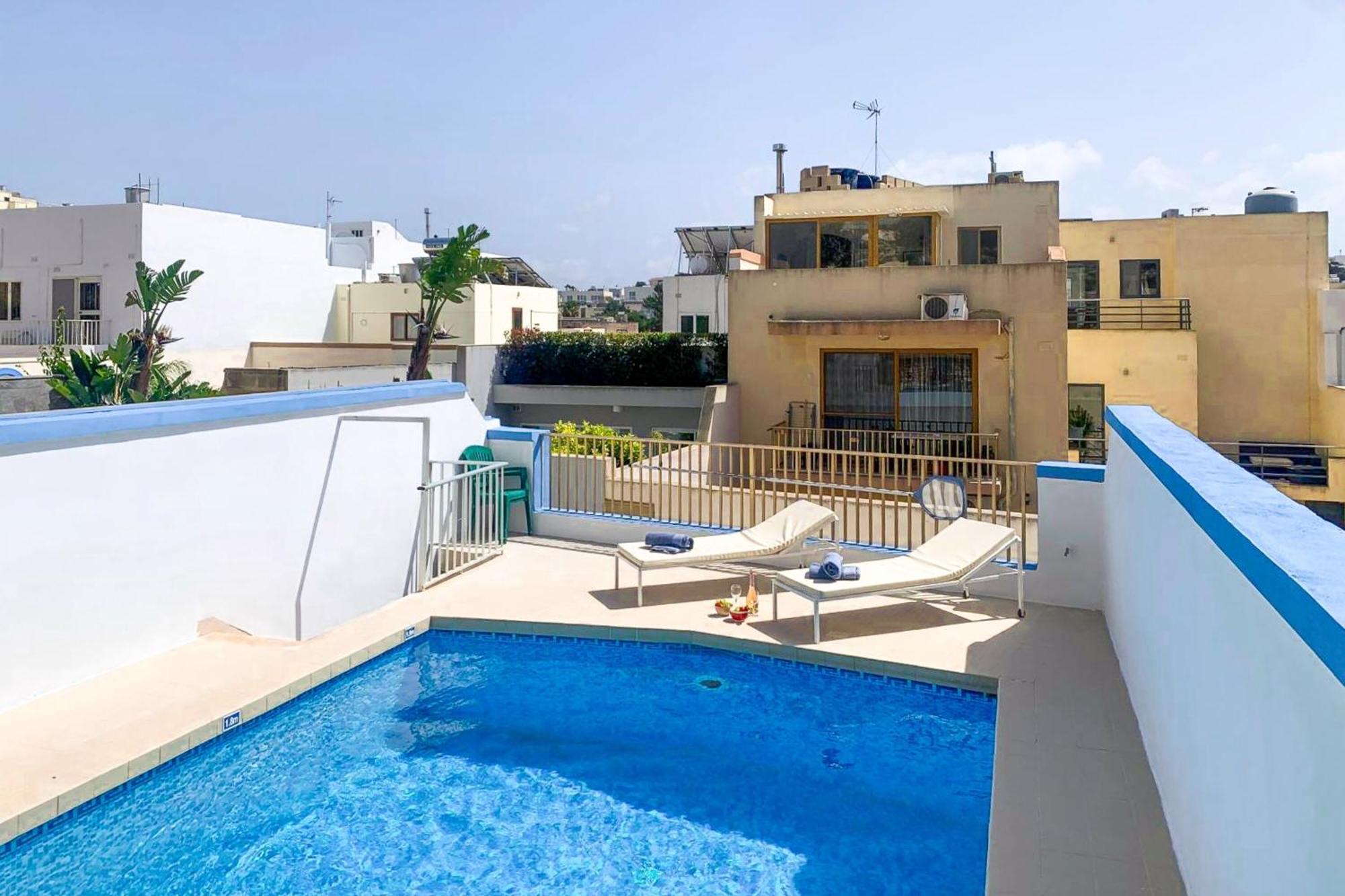 Pool & Sea Merill Apartments Mellieħa Eksteriør billede